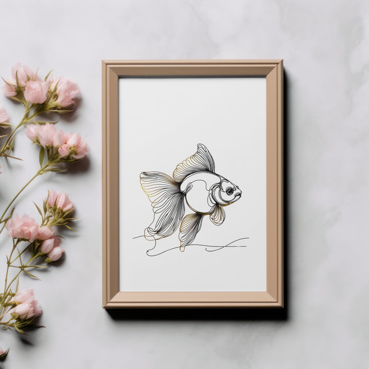 Gold Fish Digital Decor