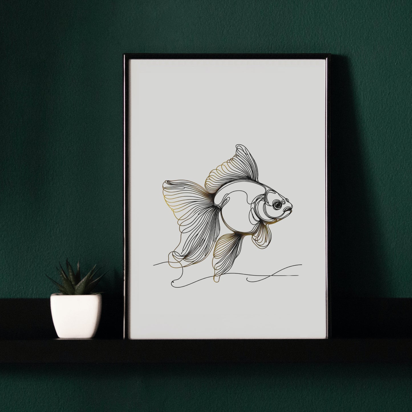 Gold Fish Digital Decor