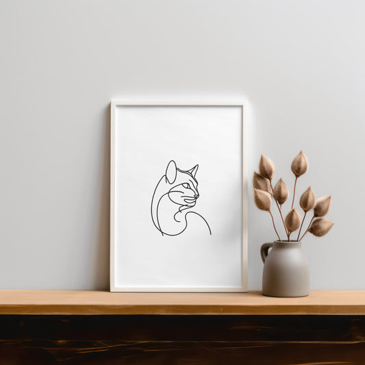 Cat Digital Decor Print