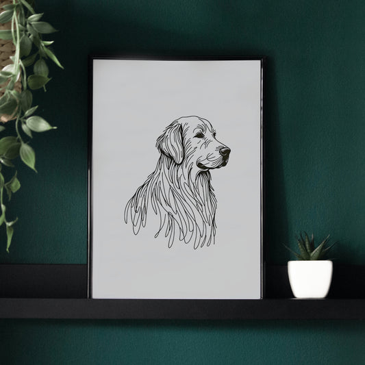 Golden Retriever Digital Decor