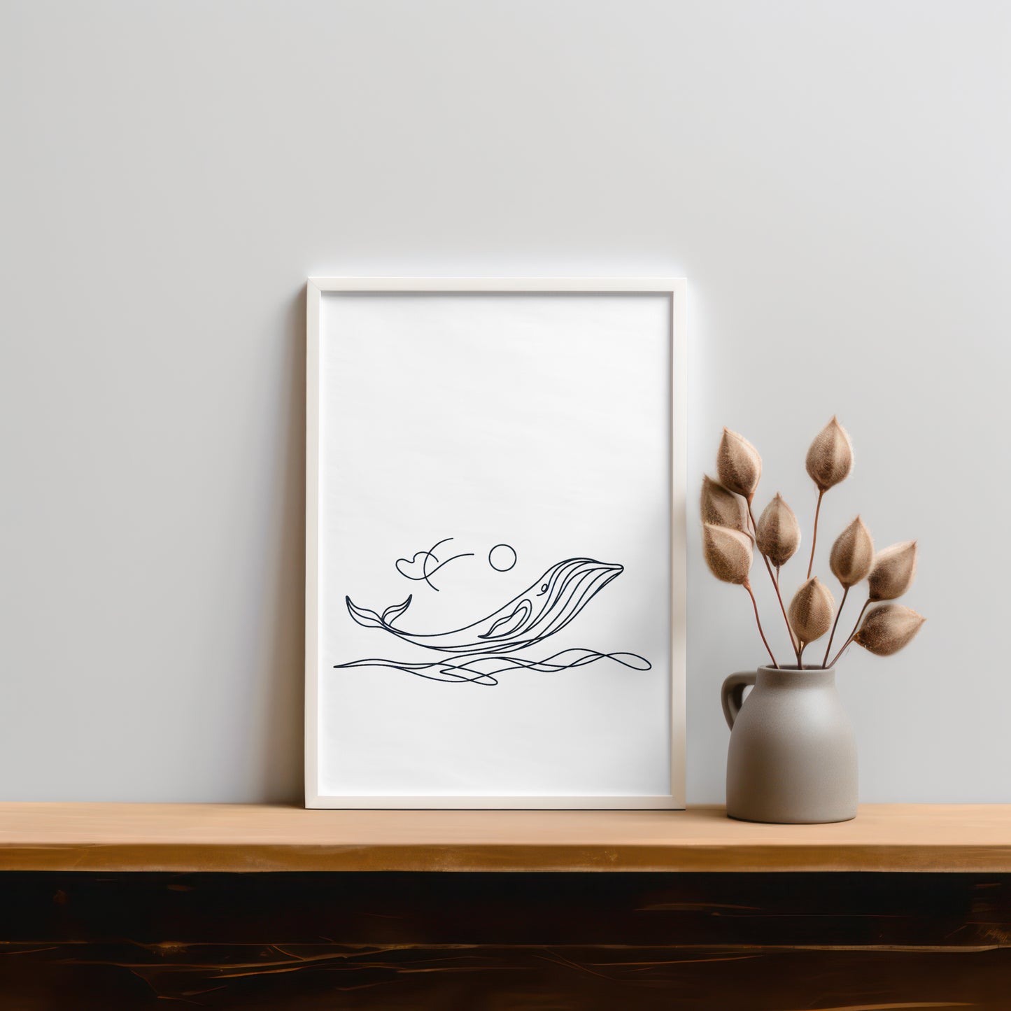 Whale Digital Decor